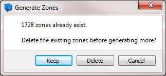 zone generation dialog