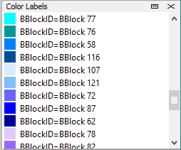 Control Set: Color Labels — Itasca Software 9.7 documentation